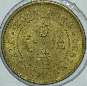 Hong Kong 1980 50 Cents  290507 combine shipping