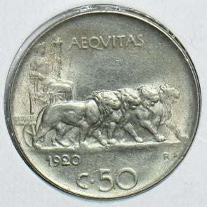 Italy 1920 50 Centesimi Lionanimal 298573 combine shipping