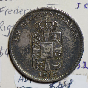 Denmark 1813  silver Rigsbankdaler D0093 combine shipping