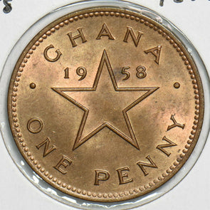 Ghana 1958 Penny 298421 combine shipping