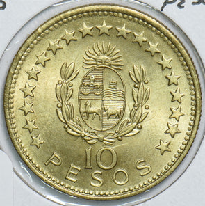 Uruguay 1965 10 Pesos 241005 combine shipping