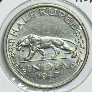 India British 1947 1/2 Rupee Tiger animal 197949 combine shipping