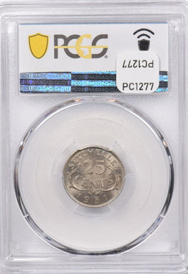 Seychelles 1951 25 Cents PCGS MS 67 Finest Known PC1277 combine shipping