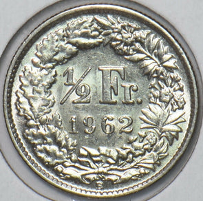 Switzerland 1962 1/2 Franc 194475 combine shipping