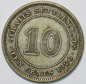 Straits Settlements 1926 10 Cents 903204 combine shipping