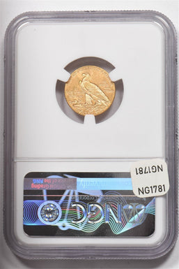 1928 Gold $2.5 Indian Head Quarter Eagle NGC MS62 NG1781