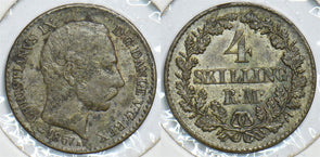 Denmark 1867 RH 4 Skilling Rigsmont 198340 combine shipping