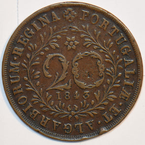 Portugal 1843 20 Reis Azores 491255 combine shipping
