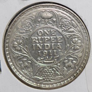 British India 1911 B Rupee silver  I0490 combine shipping