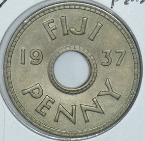 Fiji 1937 Penny Emu 191416 combine shipping