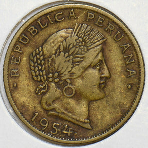 Peru 1954 20 Centavos 903847 combine shipping