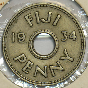 Fiji 1934 Penny 904195 combine shipping