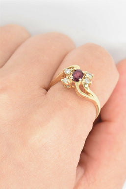 14k Gold Ruby Diamond Ring RG0045