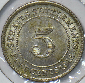 Straits Settlements 1918 5 Cents  291070 combine shipping