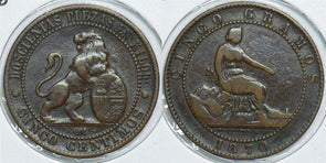 Spain 1870 5 Centimos 198425 combine shipping