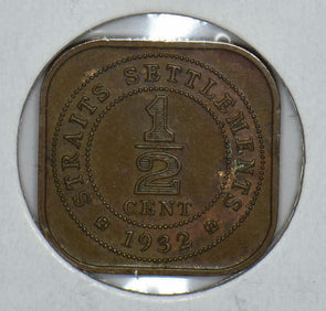 Straits Settlements 1932 George V 1/2 Cents 291105 combine shipping