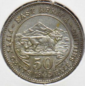East Africa 1942 50 Cents Lion animal 490157 combine shipping