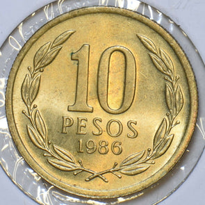 Chile 1986 10 Pesos 196871 combine shipping