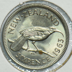 New Zealand 1963 6 Pence Bird animal 197897 combine shipping