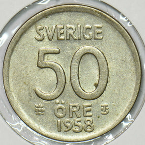 Sweden 1958 50 Ore 197074 combine shipping
