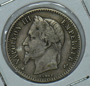 France 1866 Napoleaon III 50 Centimes 290594 combine shipping