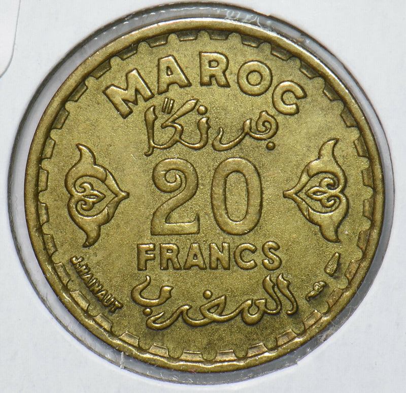 Morocco 1951 AH 1371 20 Francs 901564 combine shipping