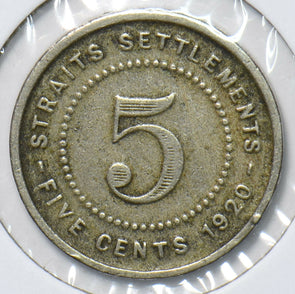Straits Settlements 1920 5 Cents  191921 combine shipping