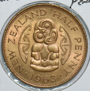New Zealand 1963 1/2 Penny 198905 combine shipping