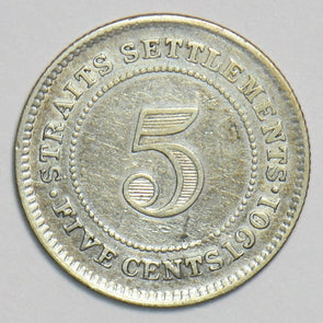 Straits Settlements 1901 5 Cents 0 240845 combine shipping