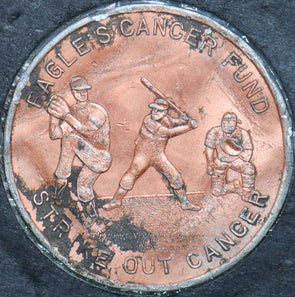 1970 Rochester, Minnesota Eagle Cancer Fund Token Strike Out Cancer 293146 comb