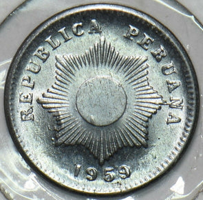 Peru 1959 Centavo Ch BU 297666 combine shipping