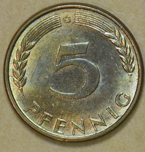 Germany 1950 5 Pfennig 292561 combine shipping