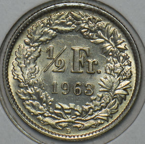 Switzerland 1963 1/2 Franc BU 297486 combine shipping