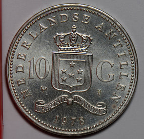 Netherlands 1973  10 Gulden XF~AU the one you receive is in the same grade but d