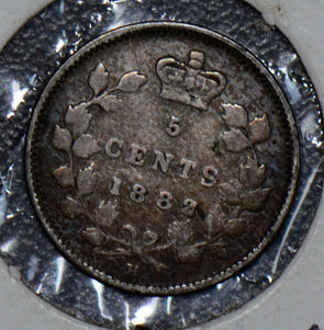Canada 1882 H 5 Cents silver 190110 combine shipping