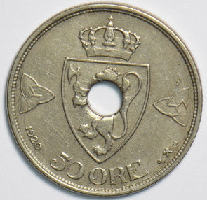 Norway 1920 50 Ore 152872 combine shipping