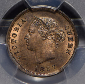 Cyprus 1887 1/4 Piastre PCGS MS64RB rare grade in red brown PC0412 combine shipp