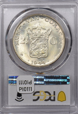 Curacao 1944 D 2 1/2 Gulden PCGS MS 63 PI0111 combine shipping