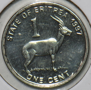 East Africa 1991 Eritrea Cent Gazelle animal 152144 combine shipping