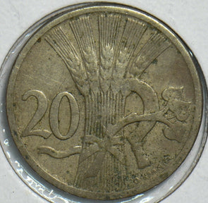 Czechoslovakia 1921 20 Haleru Lion animal 152915 combine shipping