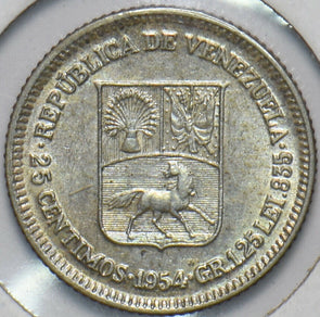 Venezuela 1954 25 Centimos Horse animal 150780 combine shipping