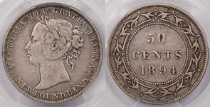 Canada 1894 50 Cents PCGS VF 30 Newfoundland PC1354 combine shipping