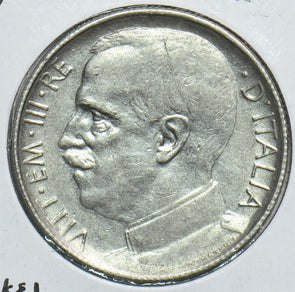 Italy 1921 50 Centesimi Nickel Lion 240975 combine shipping