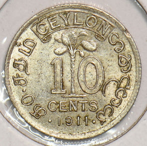 Ceylon 1911 10 Cents 199148 combine shipping