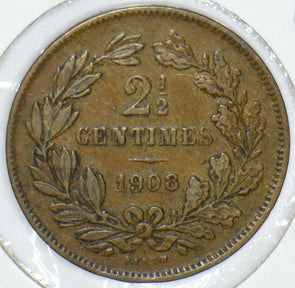 Luxembourg 1908 2 1/2 Centimes 291223 combine shipping