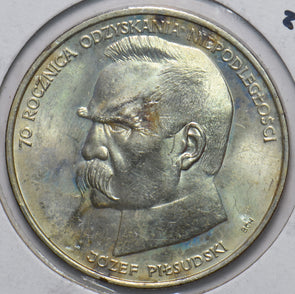 Poland 1988 50000 Zlotych Eagle animal 70th Anniversary of Poland Regaining Inde