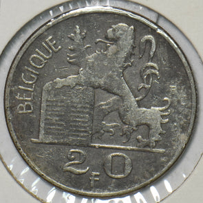 Belgium 1950 20 Francs Lion animal 195439 combine shipping