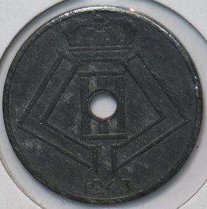 Belgium 1943 25 Centimes 193417 combine shipping