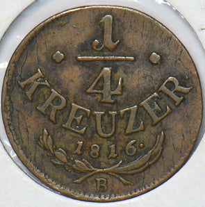 Austria 1816 1/4 Kreuzer Eagle animal 295030 combine shipping
