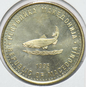 Macedonia 1995 2 Denars Trout animal 902013 combine shipping